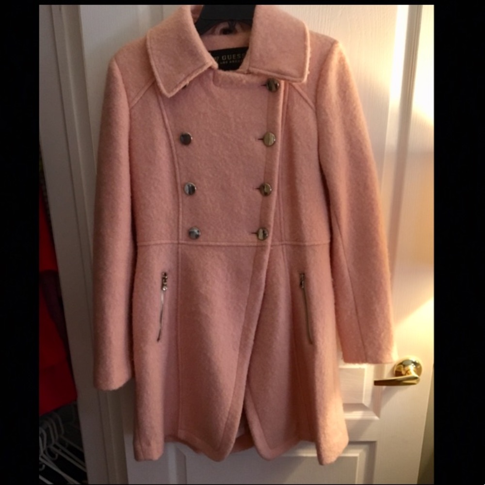GUESS Los Angeles Millennial Pink Lined Coat